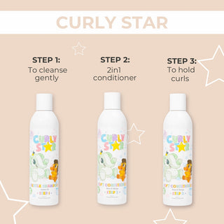 Curly Star Liquid Gel rezultatas - apibrėžtos vaiko garbanos