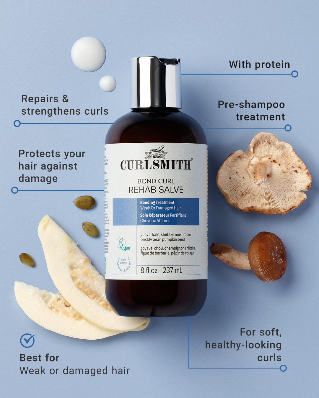 Puoselėjanti plaukų priežiūros priemonė Bond Curl Rehab Salve