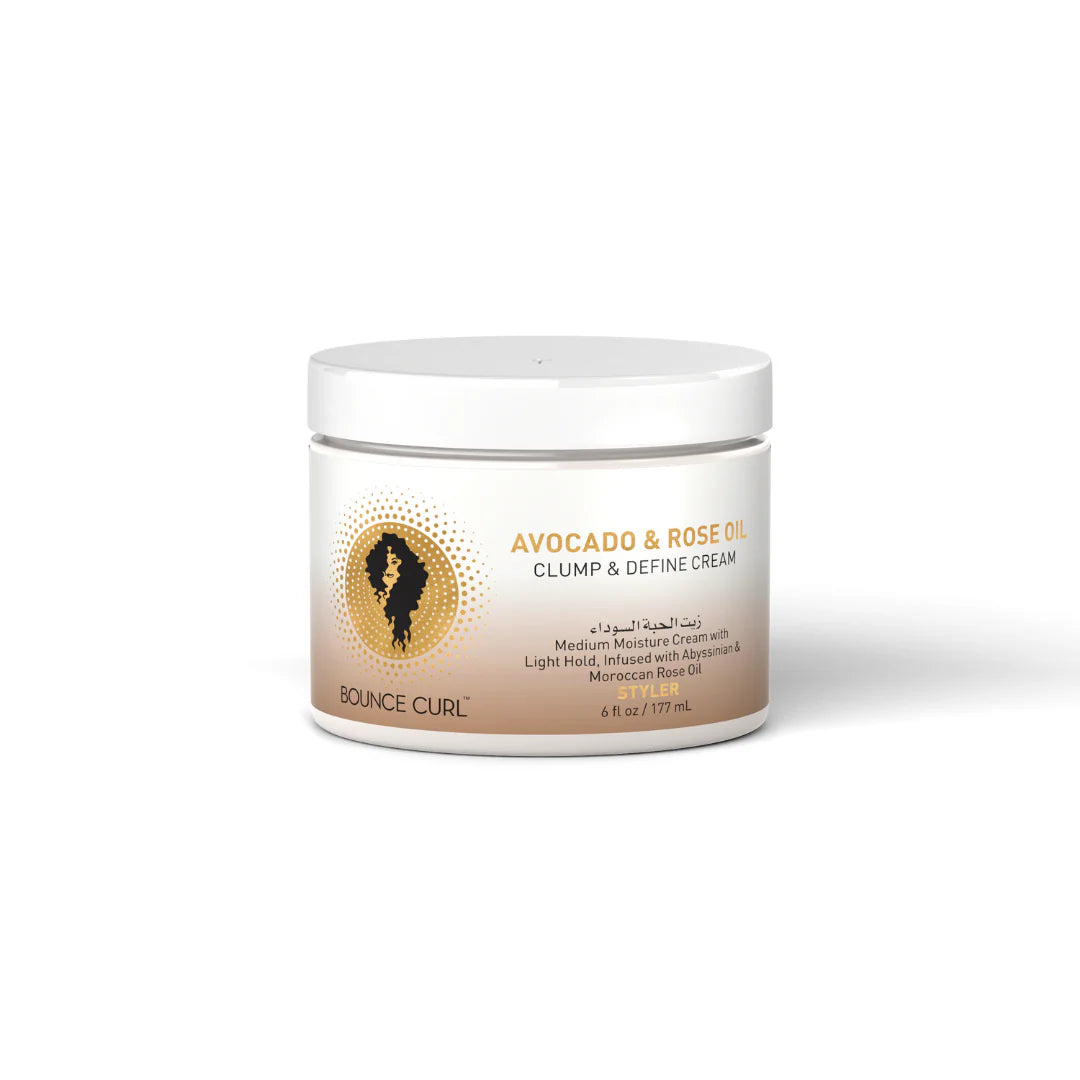 Avokadų ir rožių aliejų kremas garbanoms formuoti ir išryškinti Avocado & Rose Oil Clump & Define Cream
