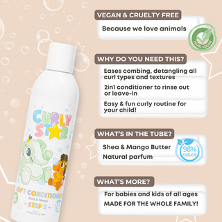 Curly Star Soft Conditioner naudojimas vaikams