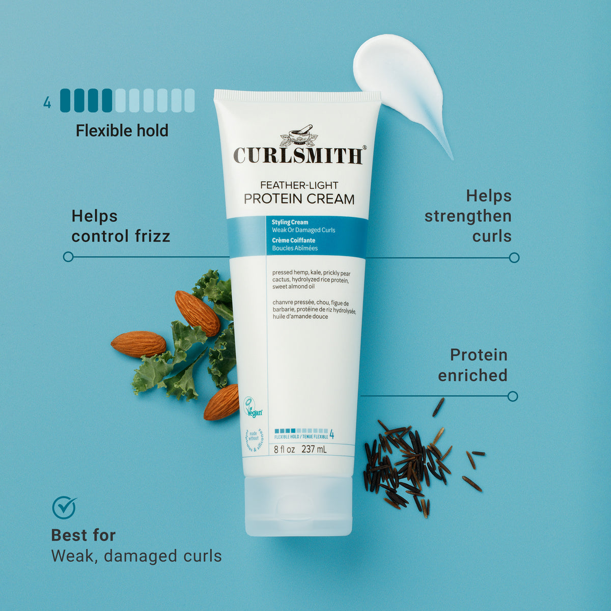Lengvai formuojantis kremas Feather-Light Protein Cream