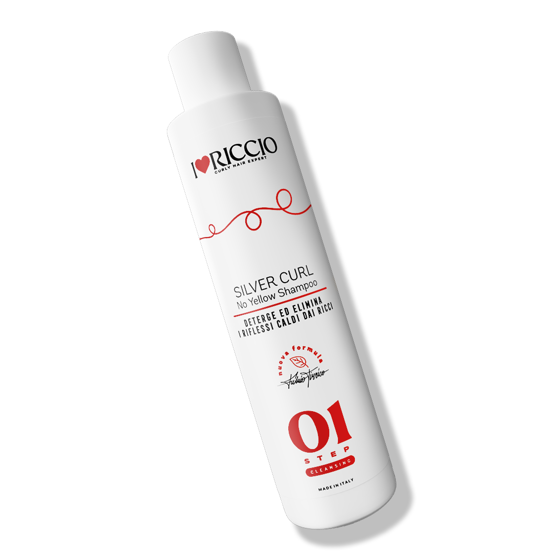 Šviesintiems plaukams skirtas šampūnas I Love Riccio Silver Curl No-Yellow Shampoo