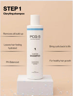 PCG-5 Clarifying Shampoo 250 ml giliai valantis šampūnas garbanotiems plaukams
