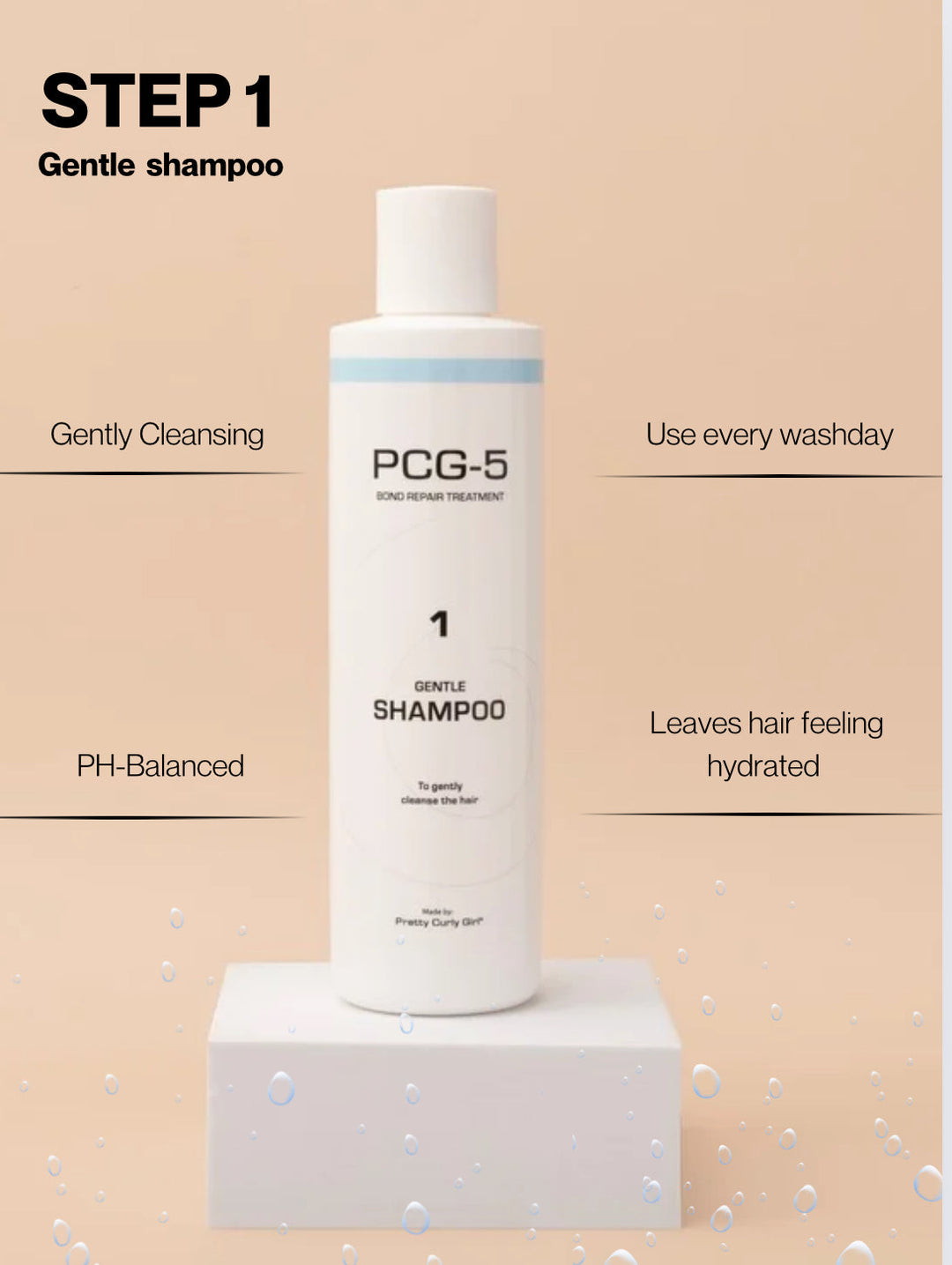 PCG-5 Gentle Shampoo 250 ml švelnus drėkinantis šampūnas garbanotiems plaukams