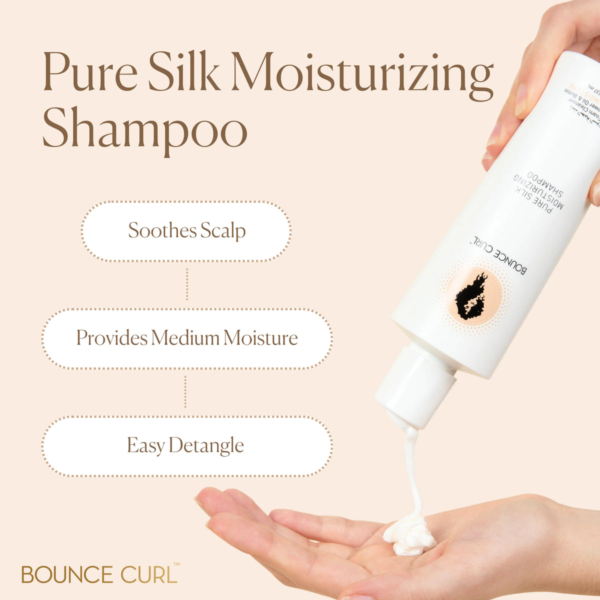 Švelnus drėkinantis šampūnas Pure Silk Moisturizing Shampoo