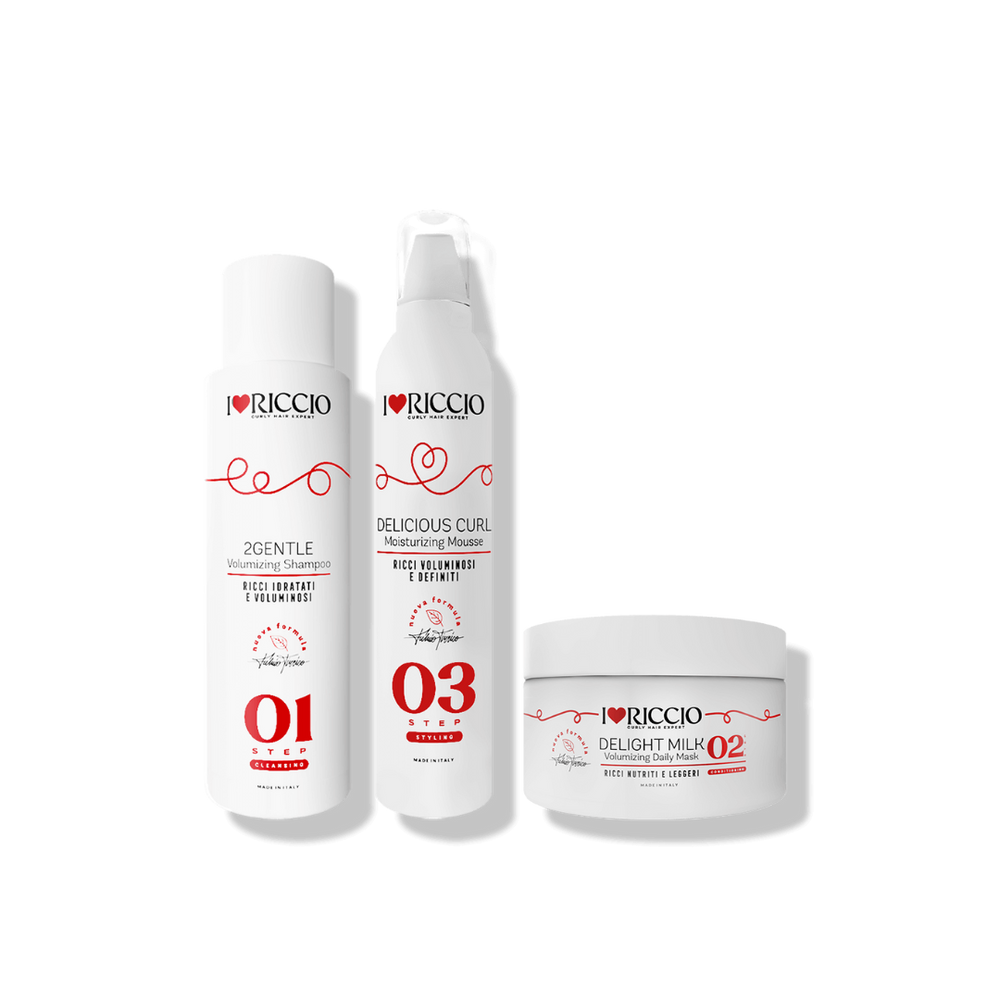 I Love Riccio Curly and Wavy Hair Kit with Mousse