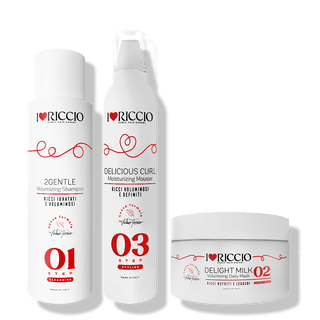 Rinkinys ploniems plaukams I Love Riccio Curly and Wavy Hair Kit with Mousse