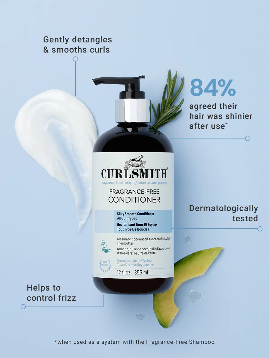 Be pridėtinių kvapiklių drėkinantis kondicionierius visų tipų garbanoms Fragrance-Free Conditioner