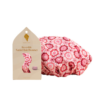 DOUBLE-SIDED SATIN HAIR BONNET - PINK