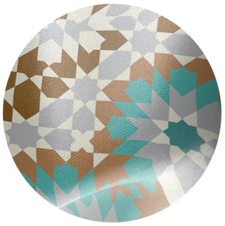 DOUBLE-SIDED SATIN BONNET FOR HAIR - BLUE/GOLD